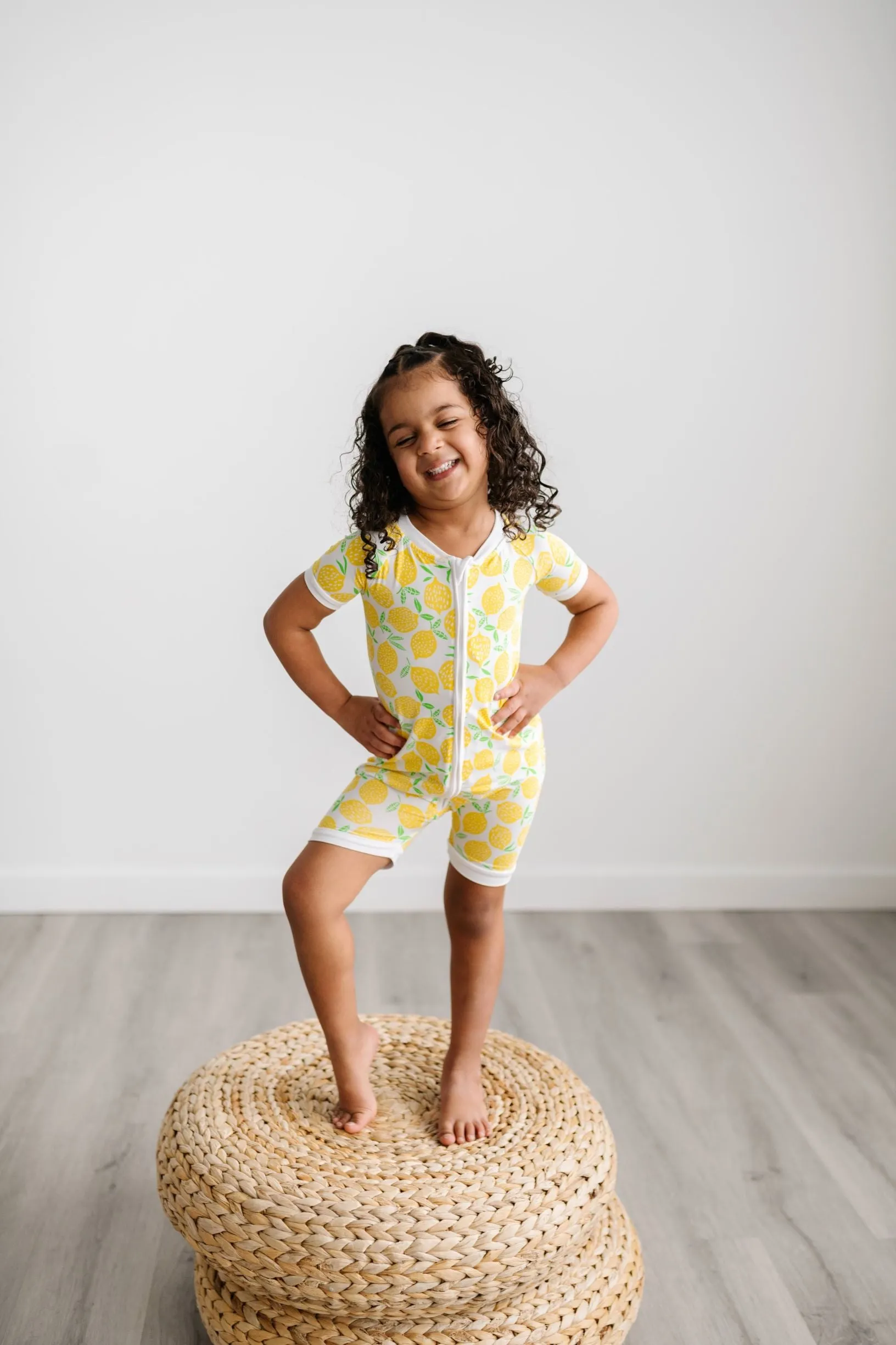 Little Sleepies Lemons Shorty Romper/Sleeper