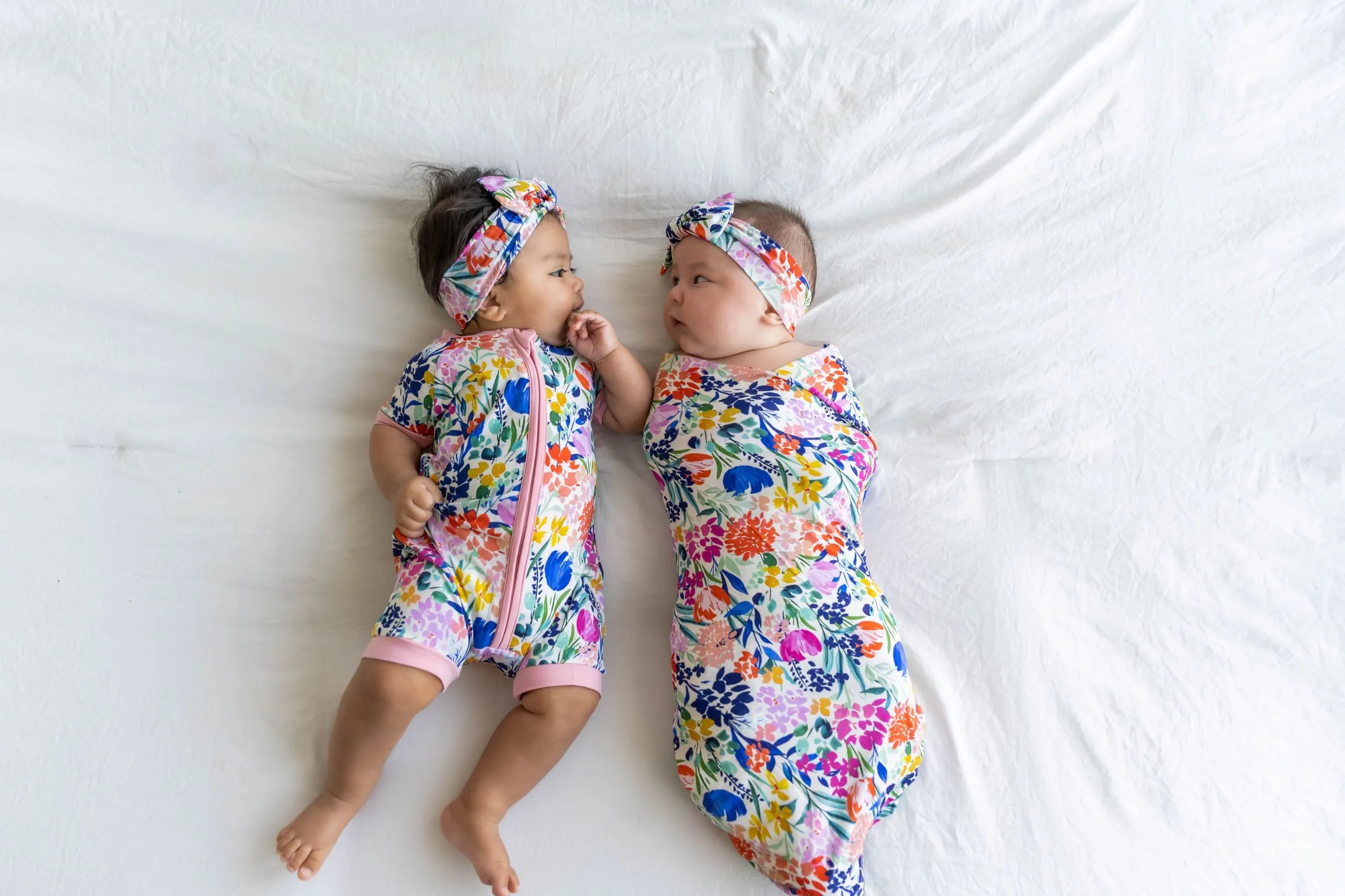 Little Sleepies Summer Garden Shorty Romper/Sleeper