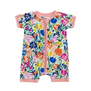 Little Sleepies Summer Garden Shorty Romper/Sleeper