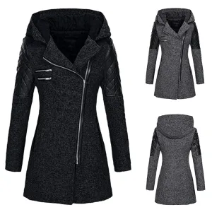 Long Winter Coat with Hood for Women