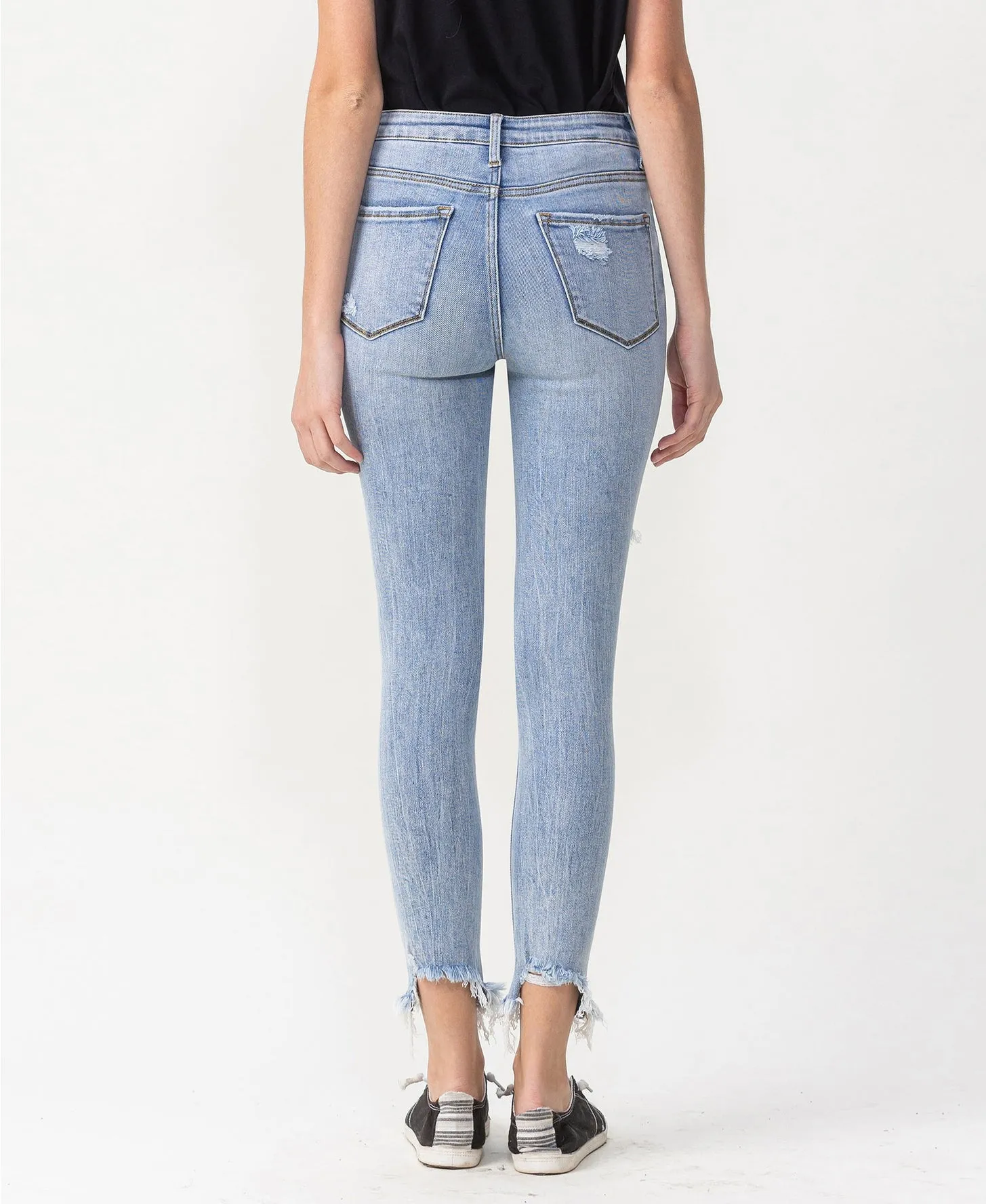 Lovervet | High Rise Distressed Ankle Skinny Jeans FINAL SALE