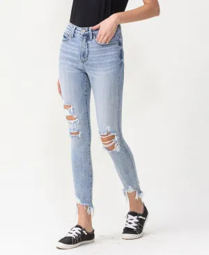 Lovervet | High Rise Distressed Ankle Skinny Jeans FINAL SALE
