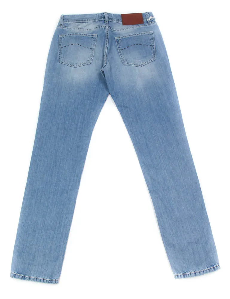 Luigi Borrelli Denim Blue Jeans - Extra Slim - 40 US / 56 EU