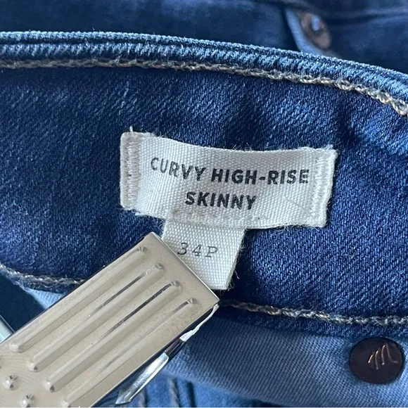 Madewell Curvy High Waist Skinny Jeans Size 34P