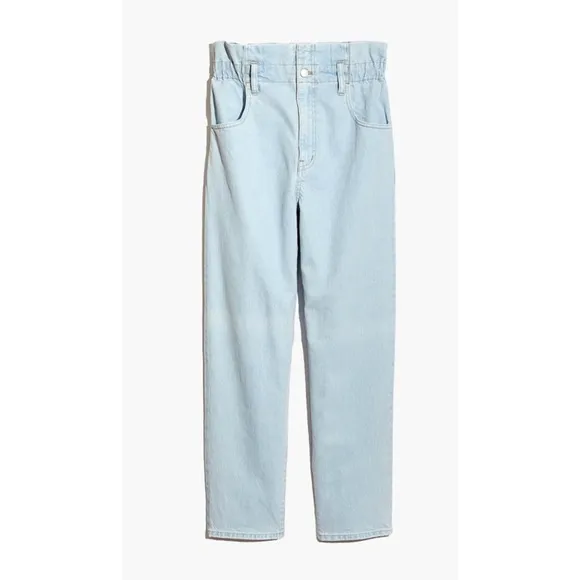 Madewell Paperbag Classic Straight Jeans in Broomfield Wash 27