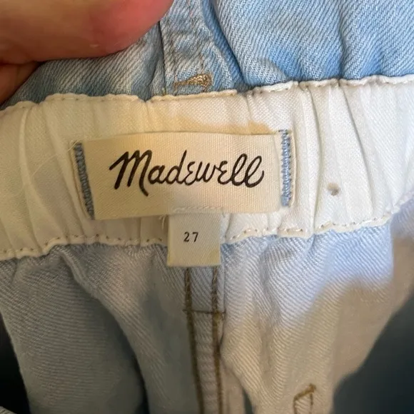 Madewell Paperbag Classic Straight Jeans in Broomfield Wash 27