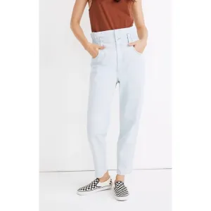 Madewell Paperbag Classic Straight Jeans in Broomfield Wash 27