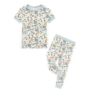 Manatee Short Sleeve Bamboo Toddler Kids Pajama Set