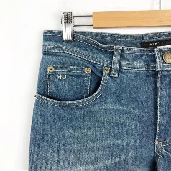 Marc Jacobs Boot Cut Pink Accent Pocket Jeans Sz 6