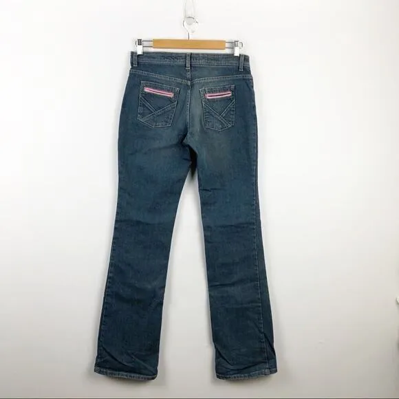 Marc Jacobs Boot Cut Pink Accent Pocket Jeans Sz 6