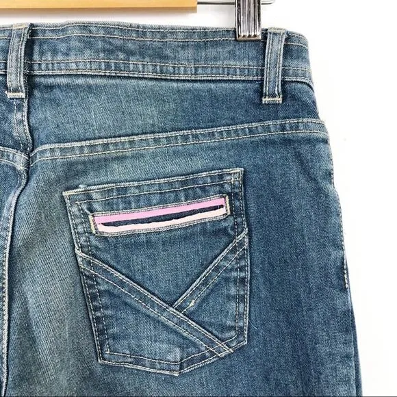 Marc Jacobs Boot Cut Pink Accent Pocket Jeans Sz 6