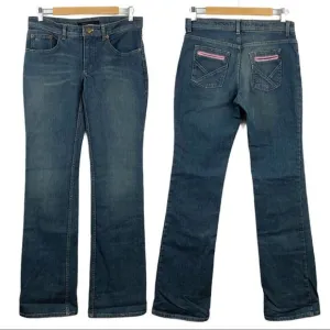 Marc Jacobs Boot Cut Pink Accent Pocket Jeans Sz 6