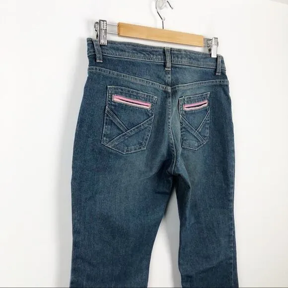 Marc Jacobs Boot Cut Pink Accent Pocket Jeans Sz 6