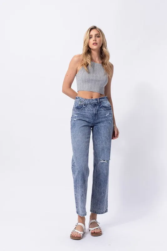 Medium Acid Straight Denim