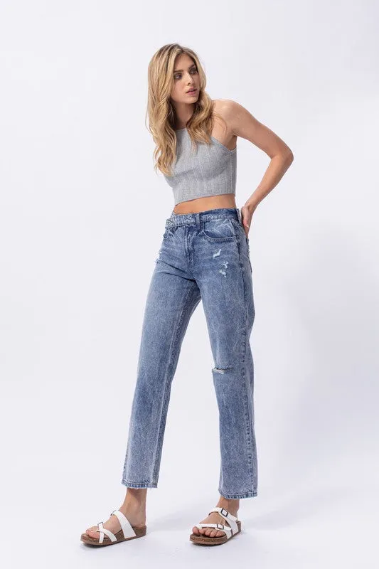 Medium Acid Straight Denim