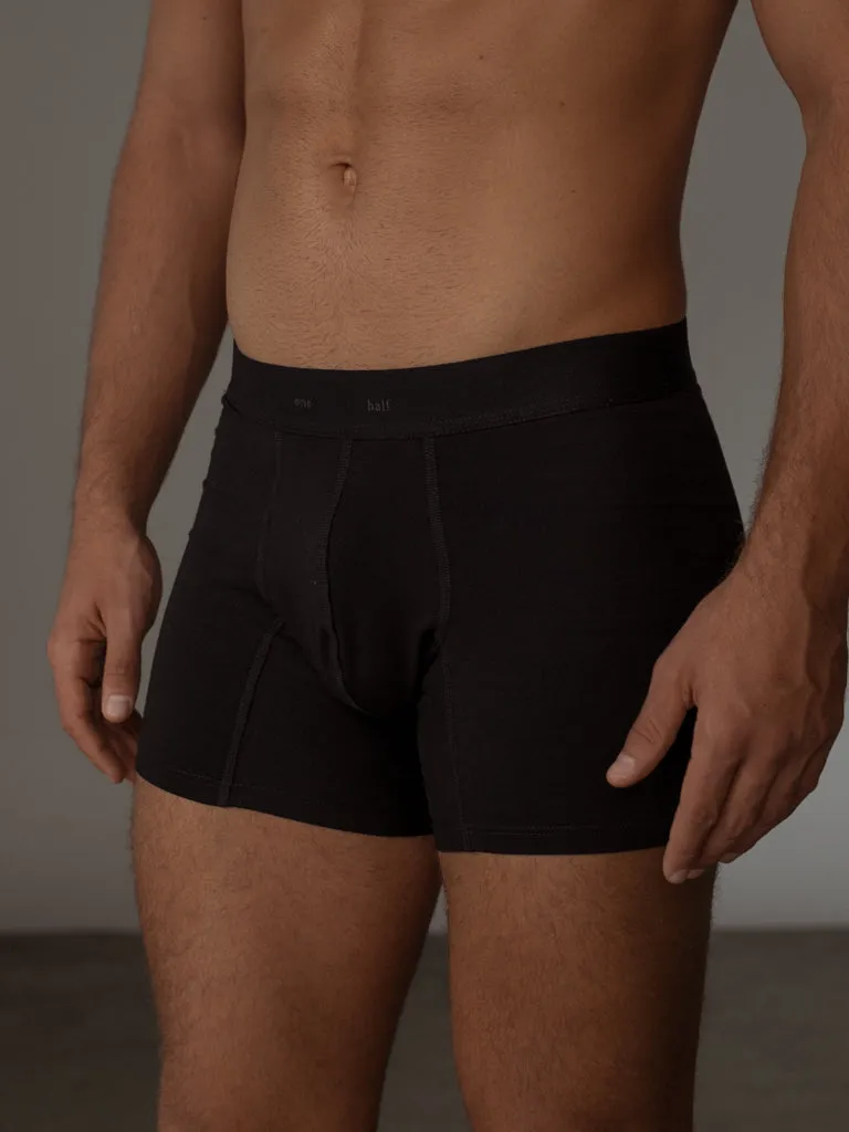 MEN CLASSIC COTTON BOXER - BLACK