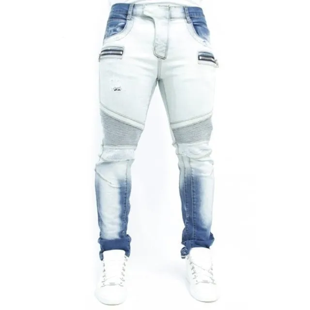 Men Jeans Drawstring High Waist  Jean