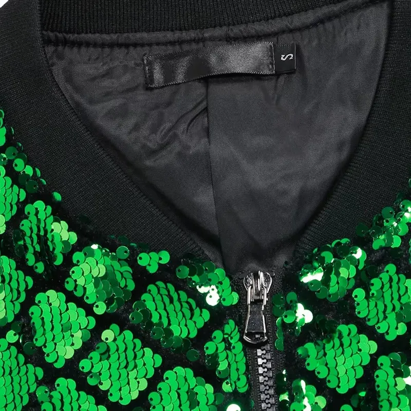 Men Shiny Black Blue Green Dance Street Wear
