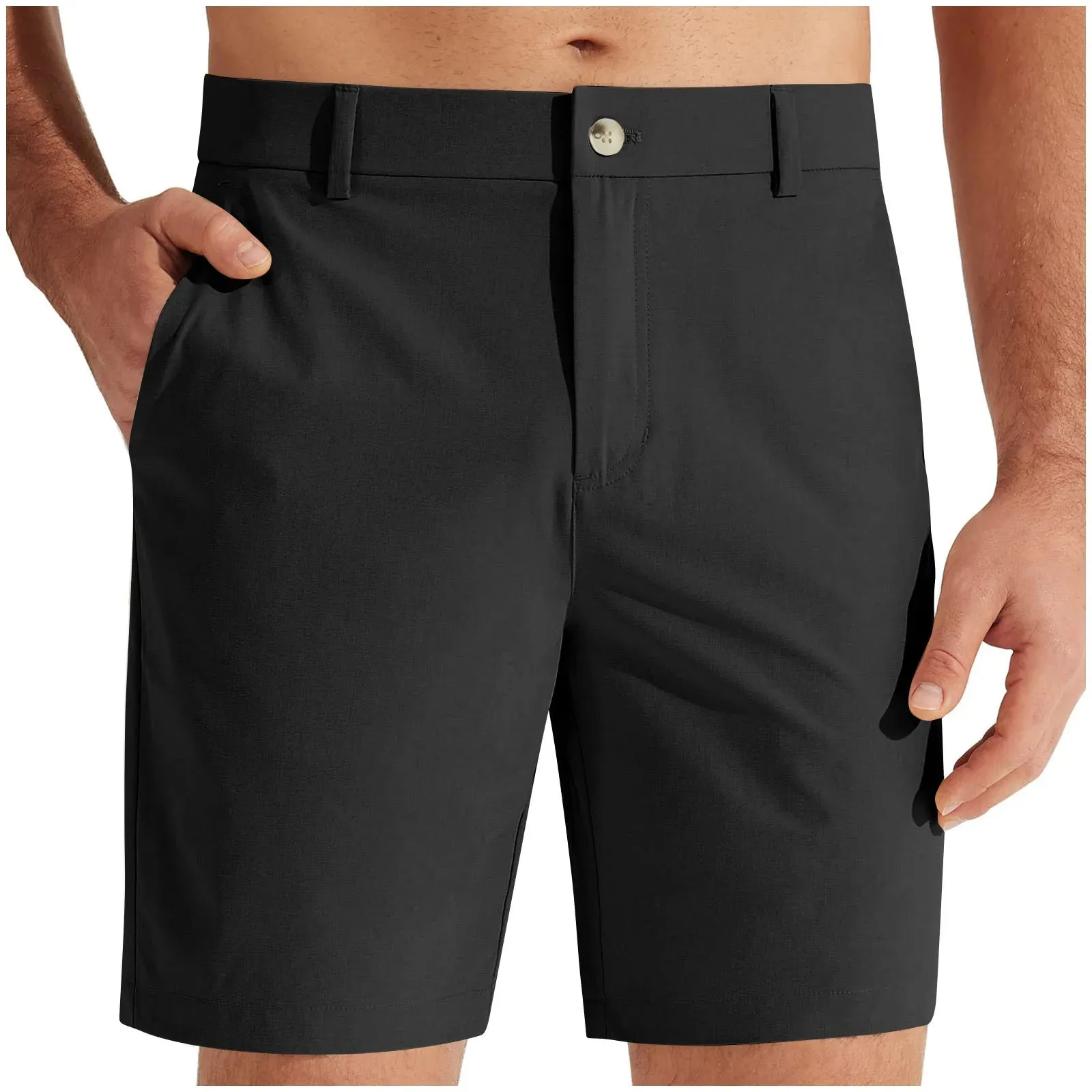 Men Summer Casual Solid Color Shorts With Pockets 2025 New Mens Swimsuit Men Swim Trunks Quick Dry Board Shorts Bathing Suit