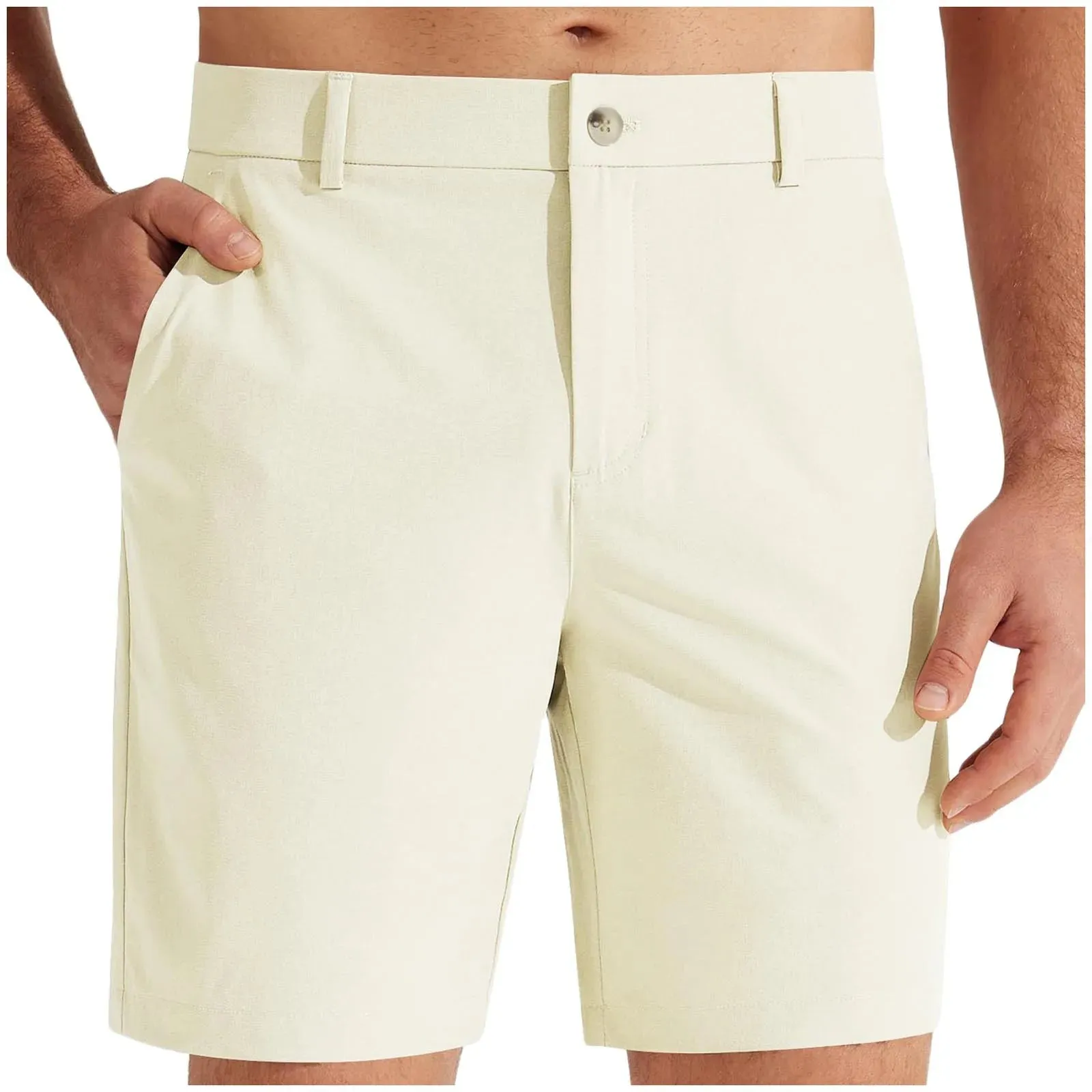Men Summer Casual Solid Color Shorts With Pockets 2025 New Mens Swimsuit Men Swim Trunks Quick Dry Board Shorts Bathing Suit