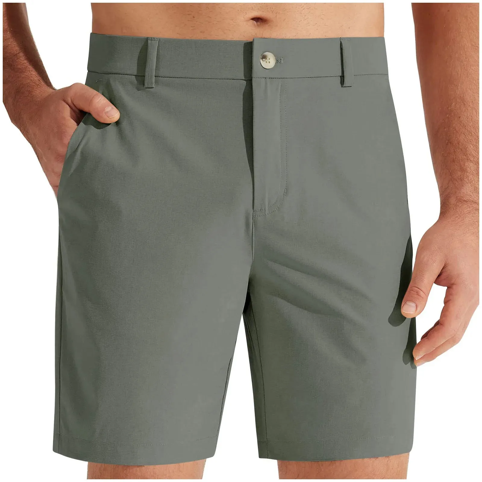 Men Summer Casual Solid Color Shorts With Pockets 2025 New Mens Swimsuit Men Swim Trunks Quick Dry Board Shorts Bathing Suit