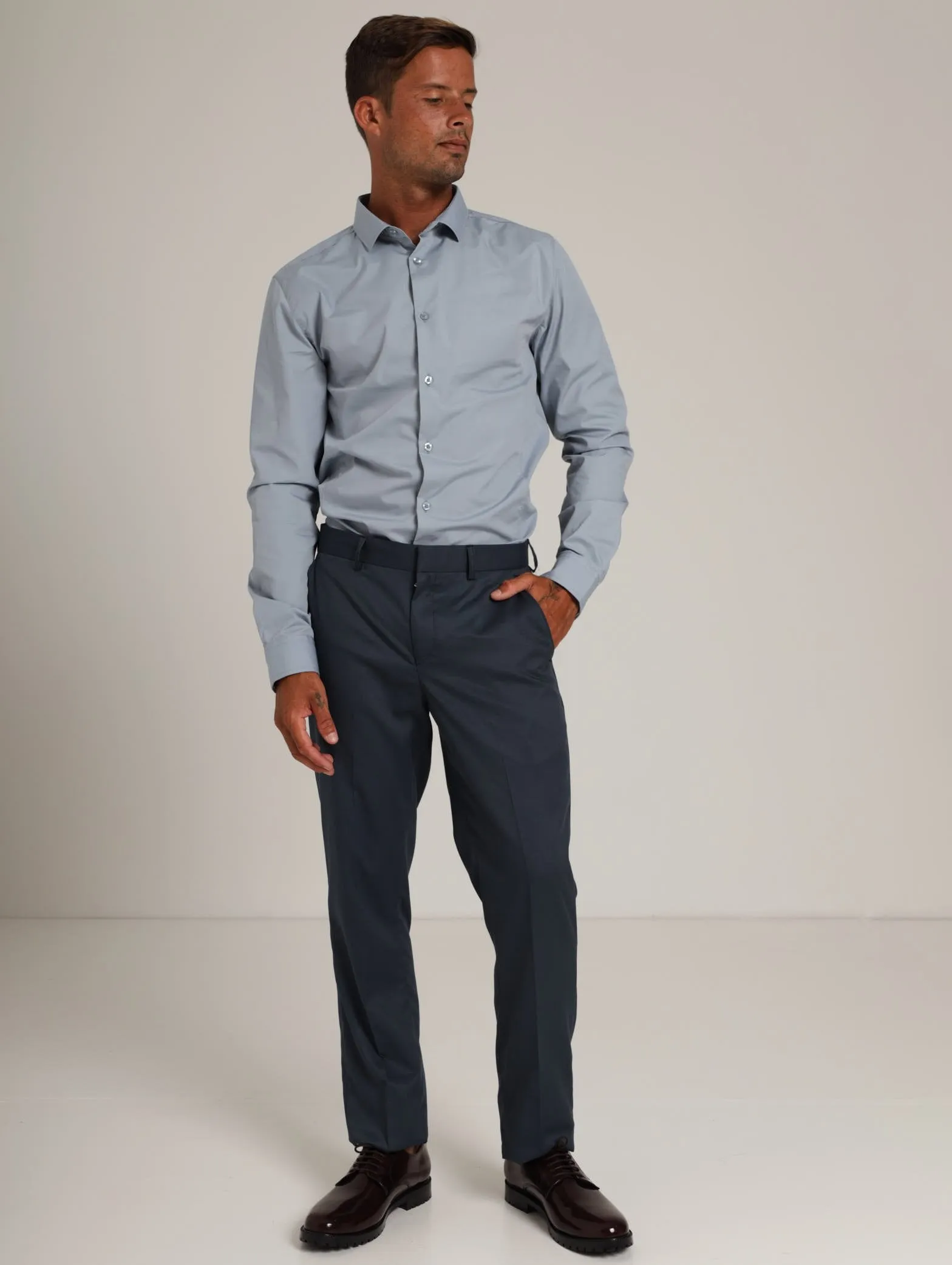Men's Basic Formal Trouser - Dark Blue