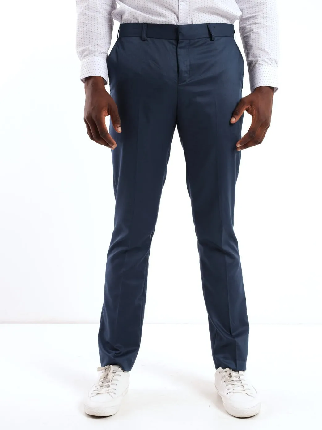 Men's Basic  Formal Trouser - Dark Blue