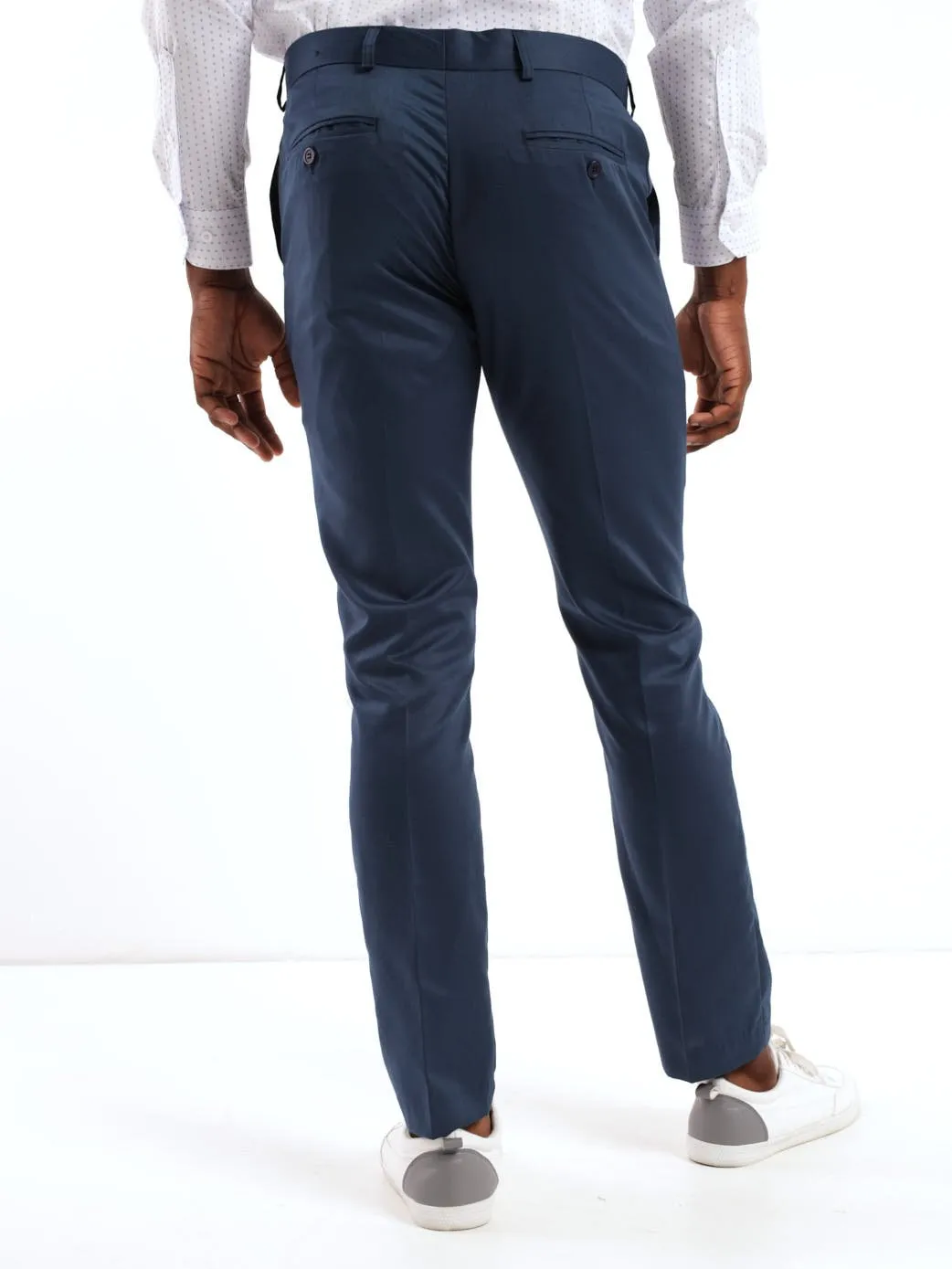 Men's Basic  Formal Trouser - Dark Blue