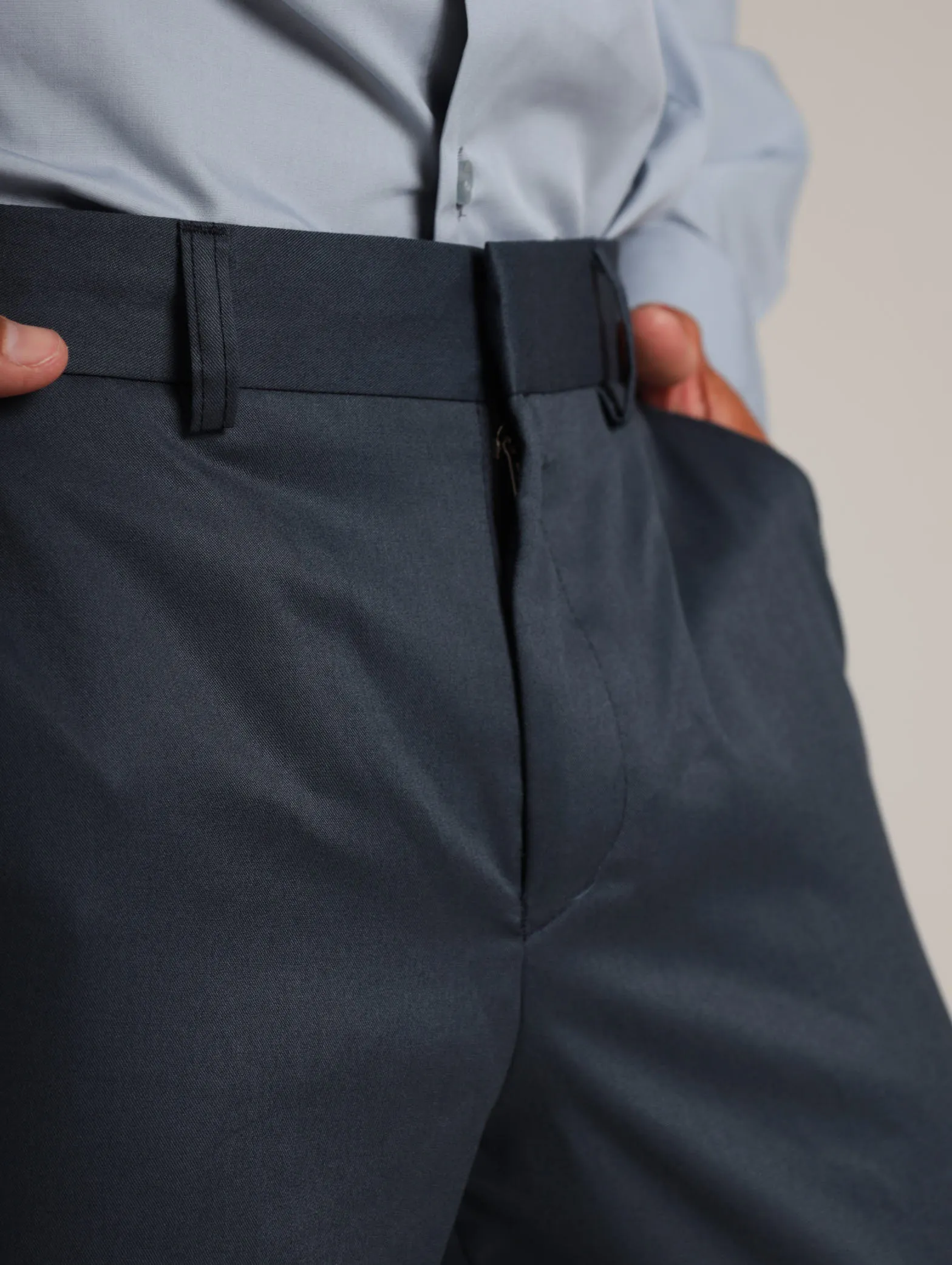 Men's Basic Formal Trouser - Dark Blue