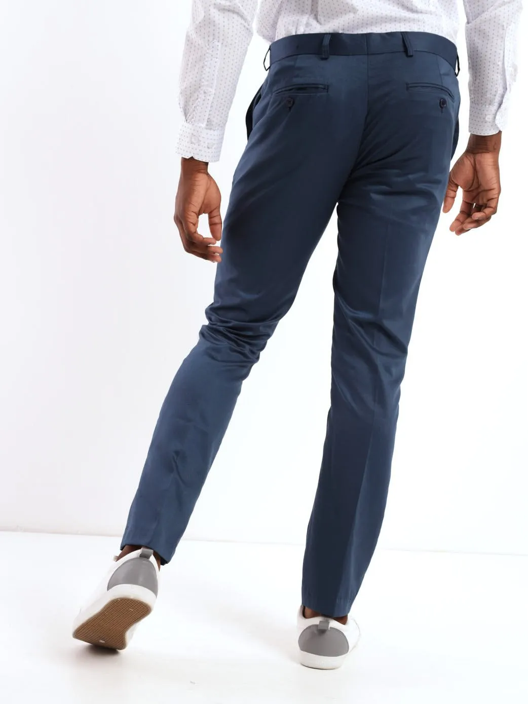 Men's Basic  Formal Trouser - Dark Blue