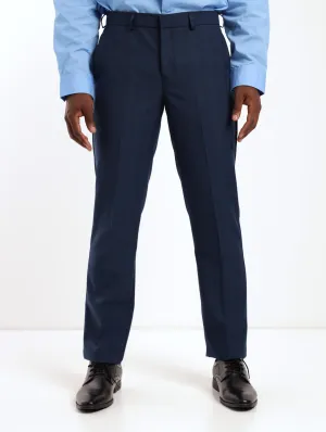 Men's Basic Tonal Check Trouser - Blue/Black