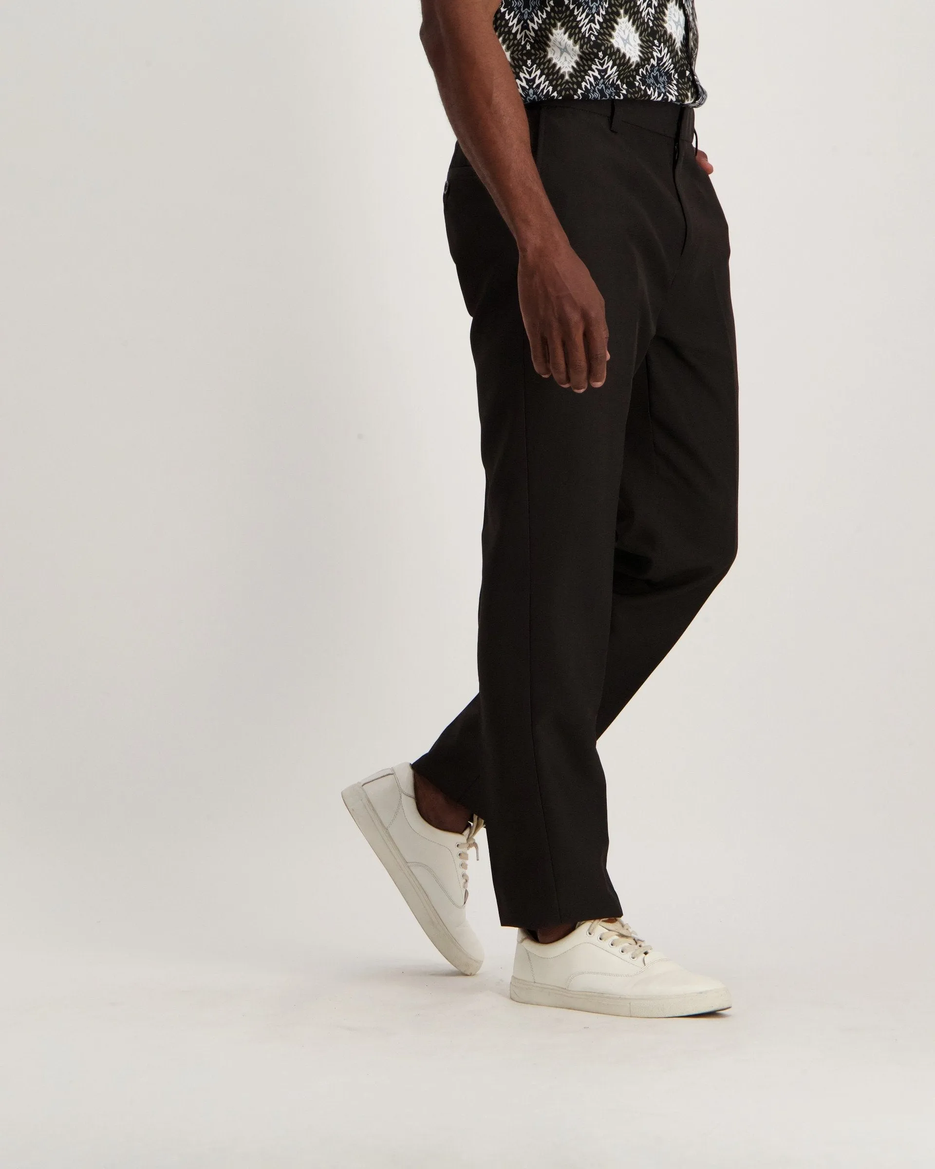 Men's Butter Regular Fit Trouser-Black