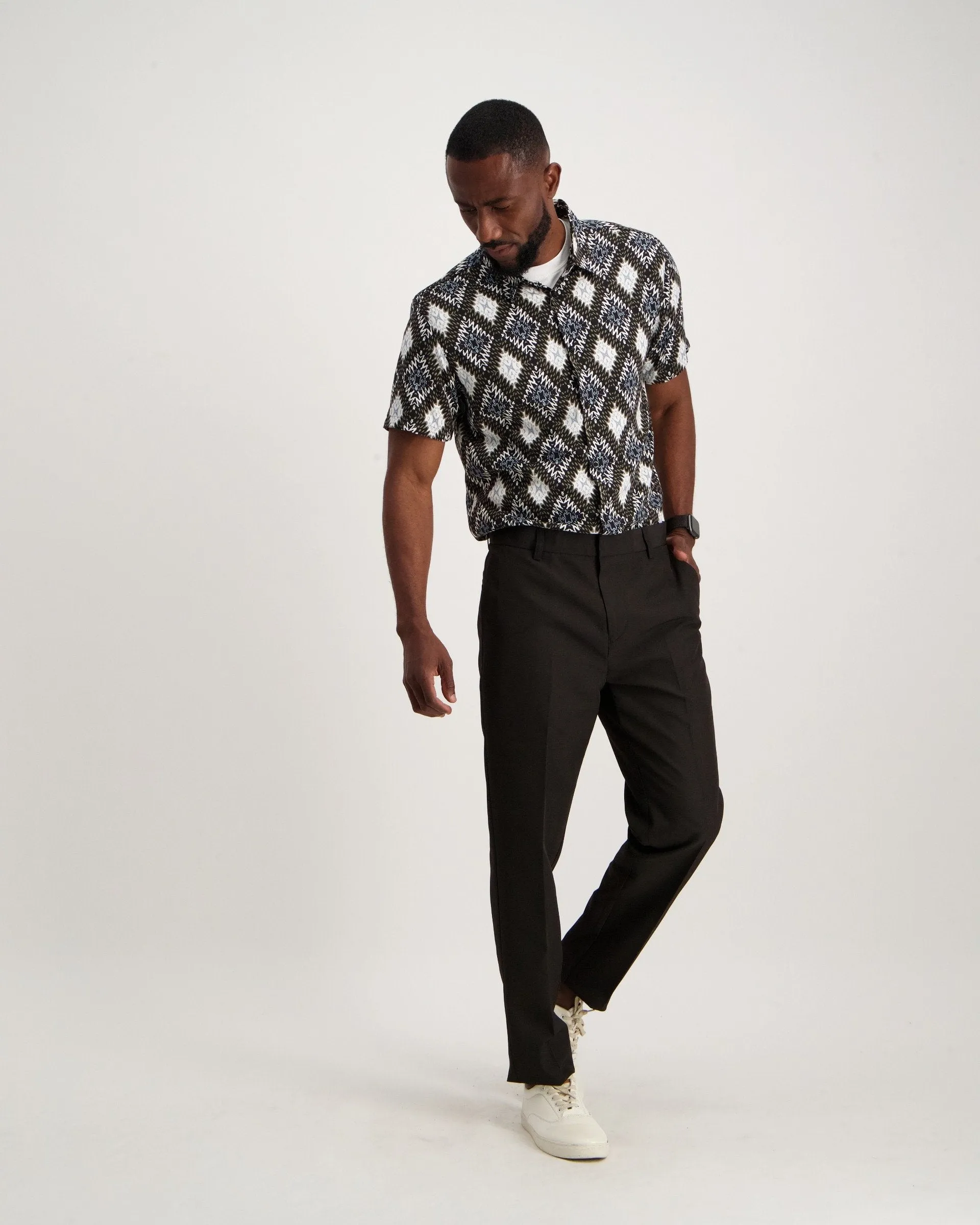 Men's Butter Regular Fit Trouser-Black