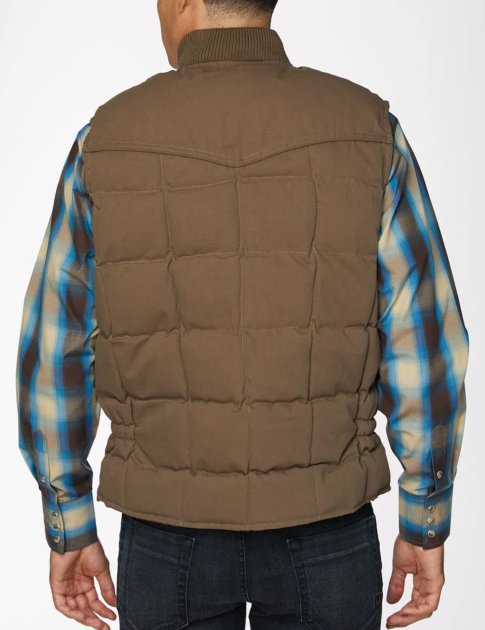Men's Canvas Quilted  Sleeveless Vest-ACV29-Mushroom