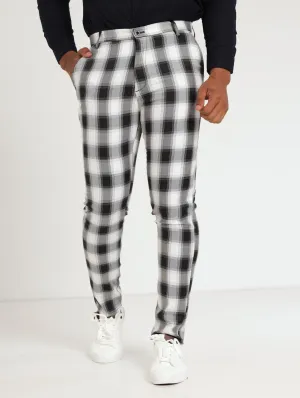 Men's Check Pant - White/Black