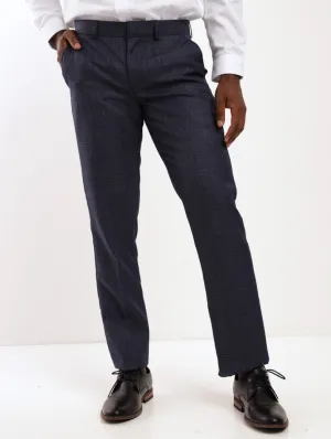 Men's Check Trouser - Dark Blue