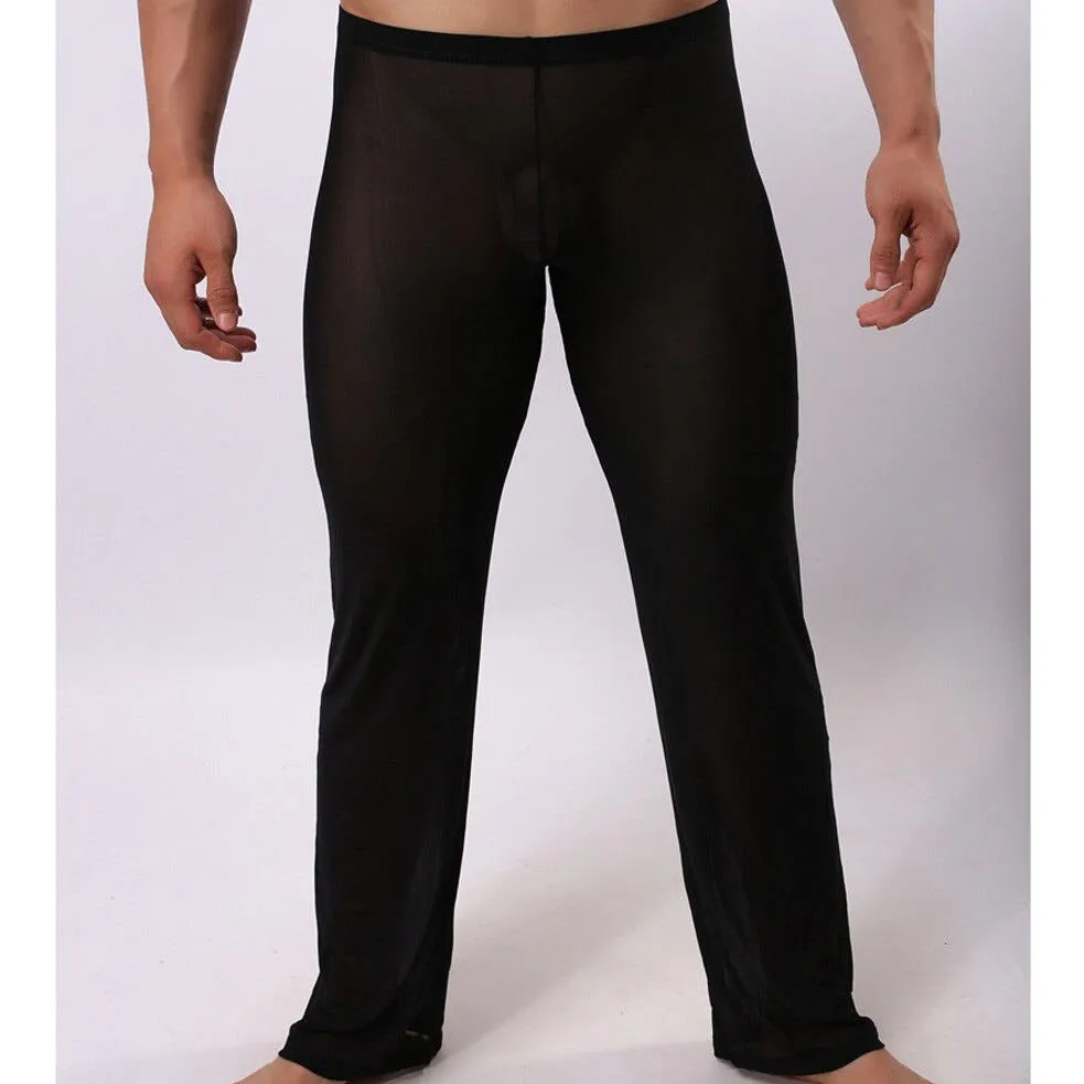 Mens Mesh Sheer Stretch Lounge Pants