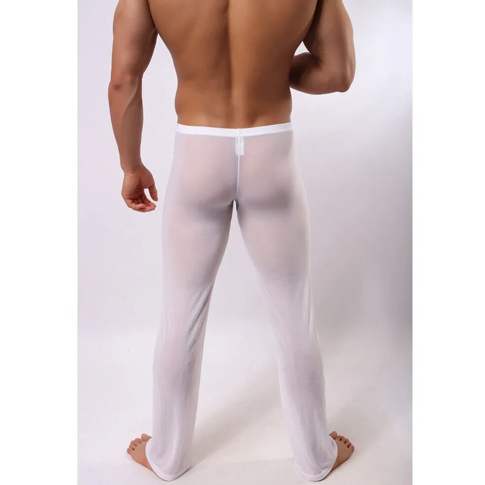 Mens Mesh Sheer Stretch Lounge Pants