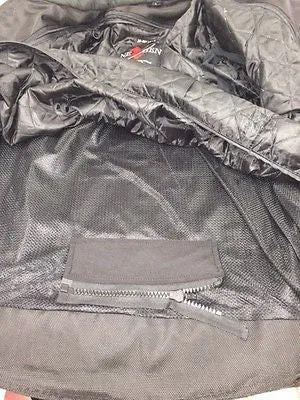 MEN'S MOTORCYCLE RACER TEXTILE JACKET WITH REFLECTIVE STRIPES WITH ARMOUR INSIDE