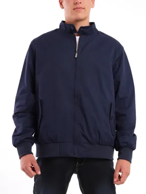 Men's Plain Harrington Jacket - Navy