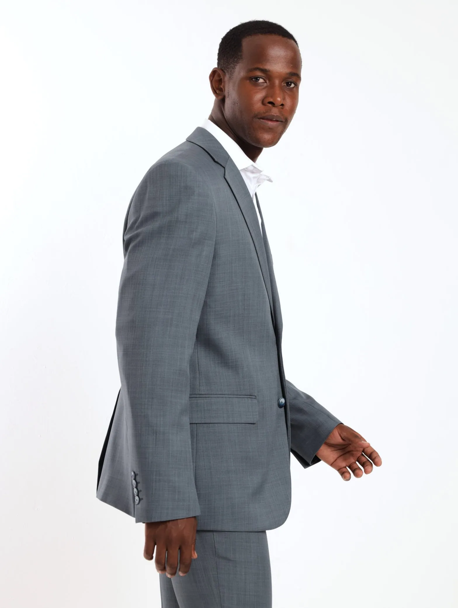Men's Regular Essential Suit Jacket - Dark Blue