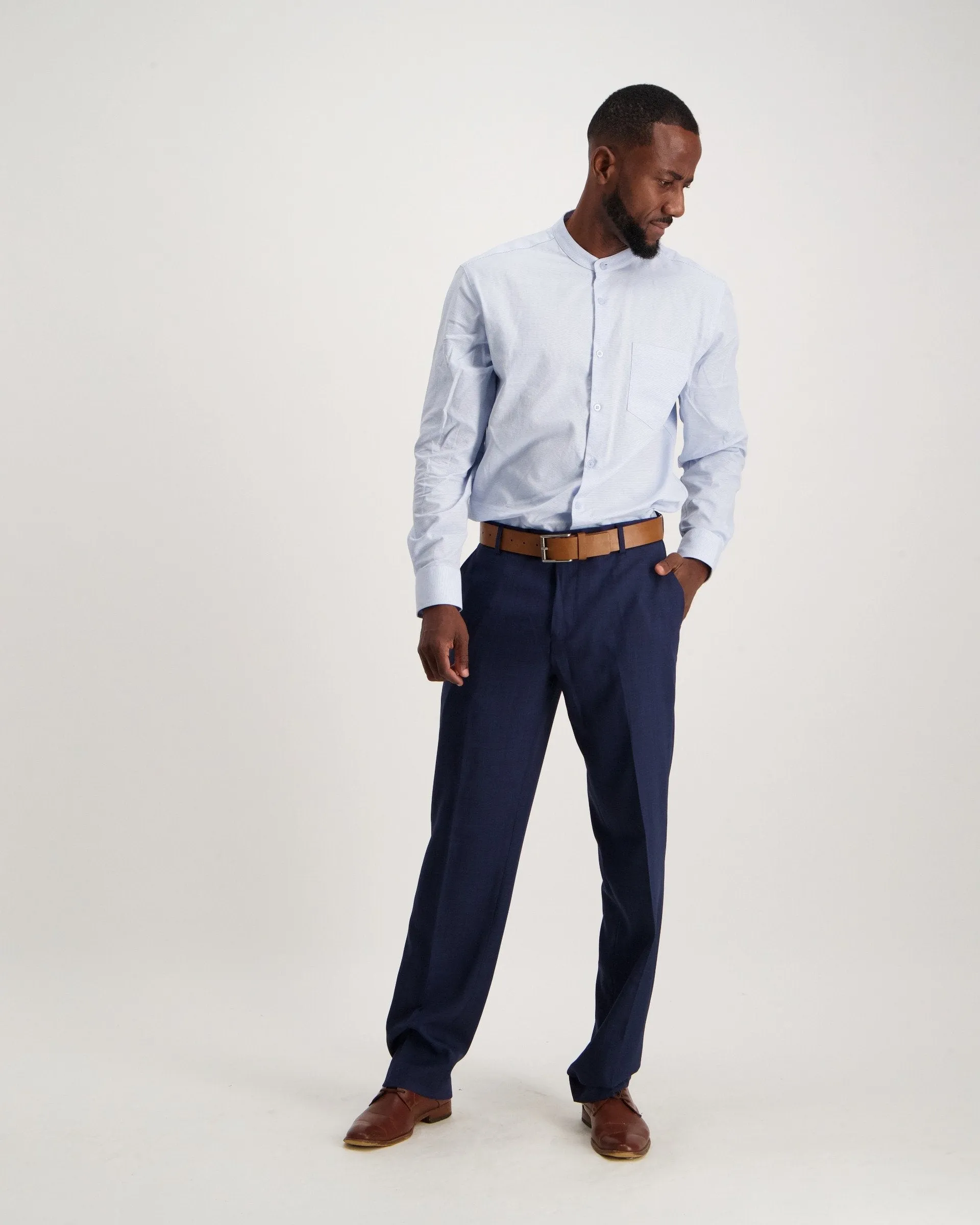 Men's Regular Fit Suit Trouser - Blue