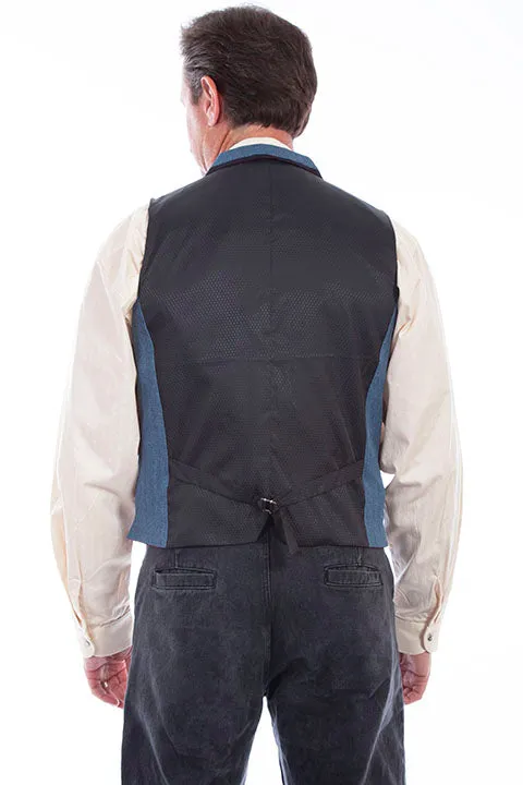 Men's Western Vest Collection: Rangewear Herringbone Blue