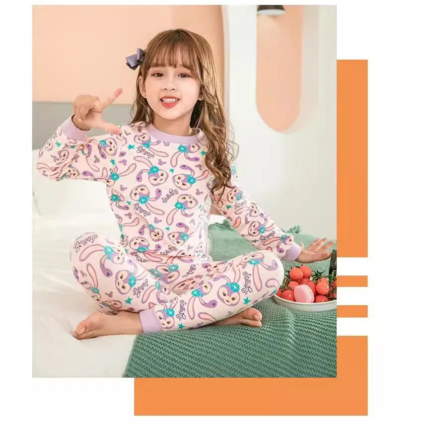 Mermaid pajamas loungewear cotton little girl warm long johns