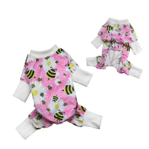 Minky Stretch Pajamas — Bumblebees   Flowers