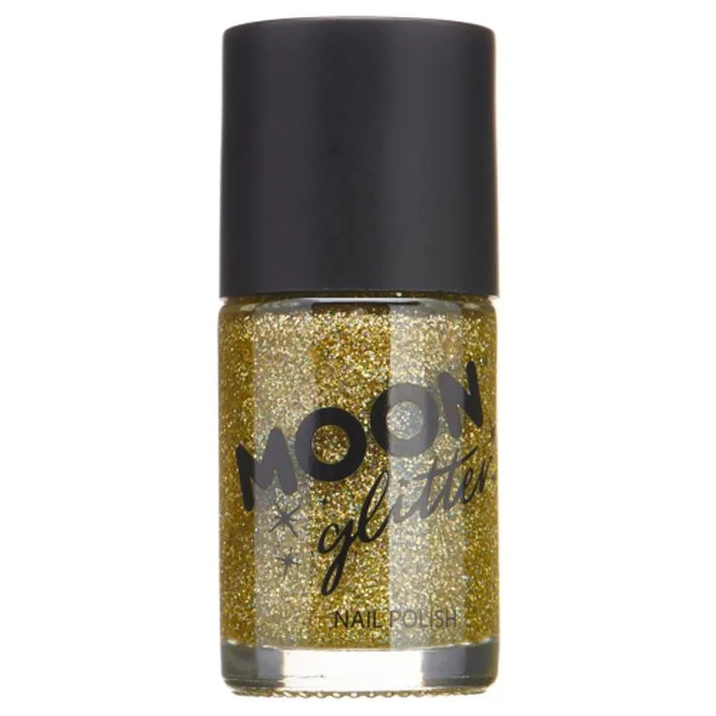 Moon Glitter Holographic Nail Polish, Gold