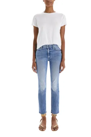 Mother Mid Rise Dazzler Ankle Fray Jeans