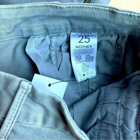 Mother Crop Zip Muse Jeans Size 25 Gray