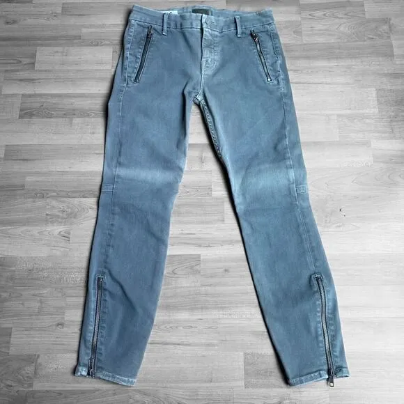 Mother Crop Zip Muse Jeans Size 25 Gray