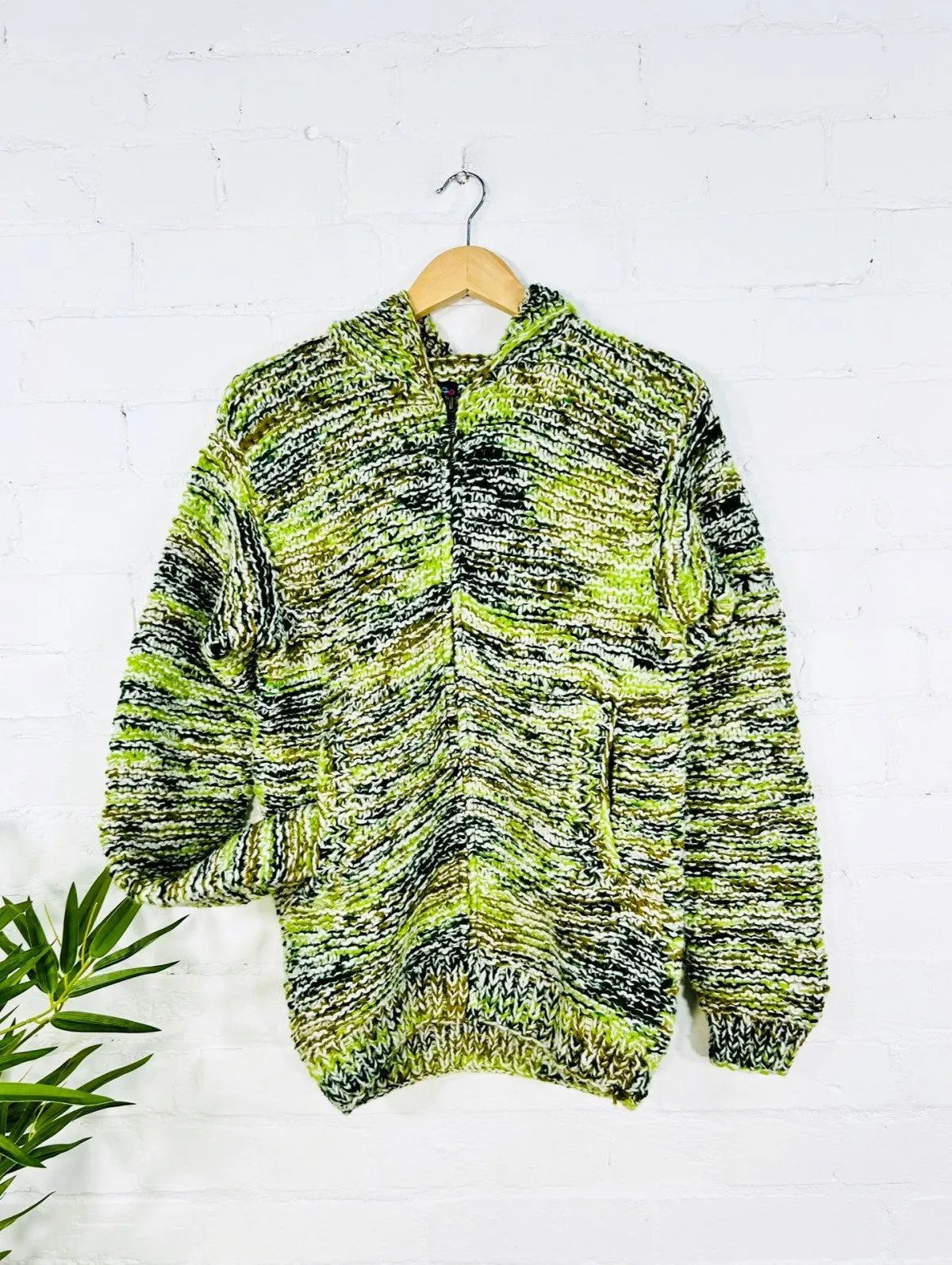 Multi Tonal Knitted Hoodie